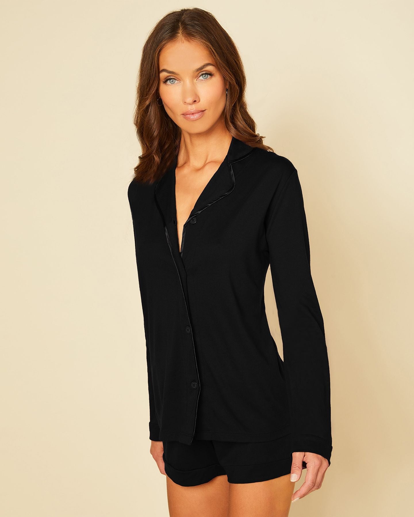 Bella Bridal Long Sleeve Top & Boxer Pajama Set