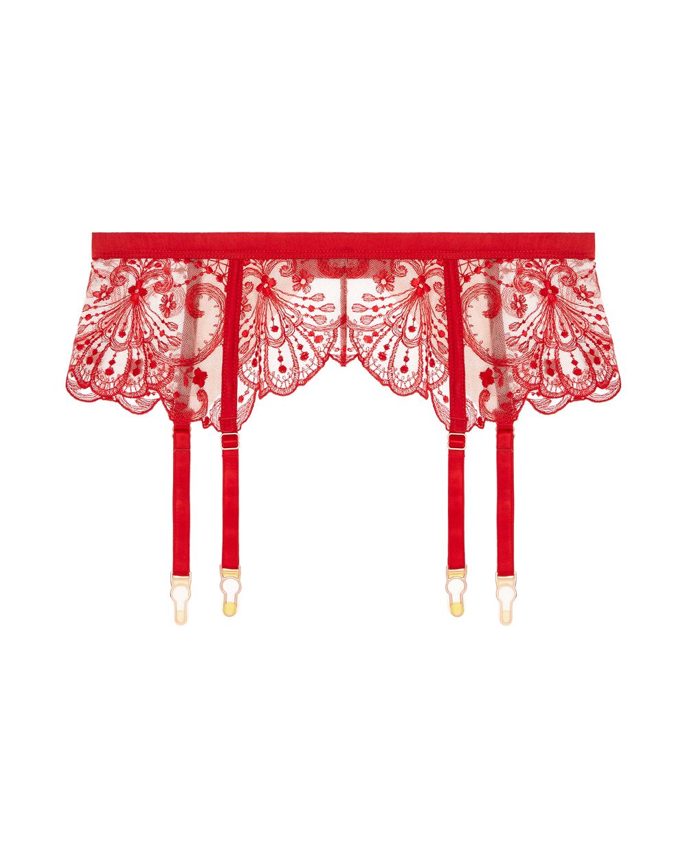 Spotlight Embroidered Suspender Belt