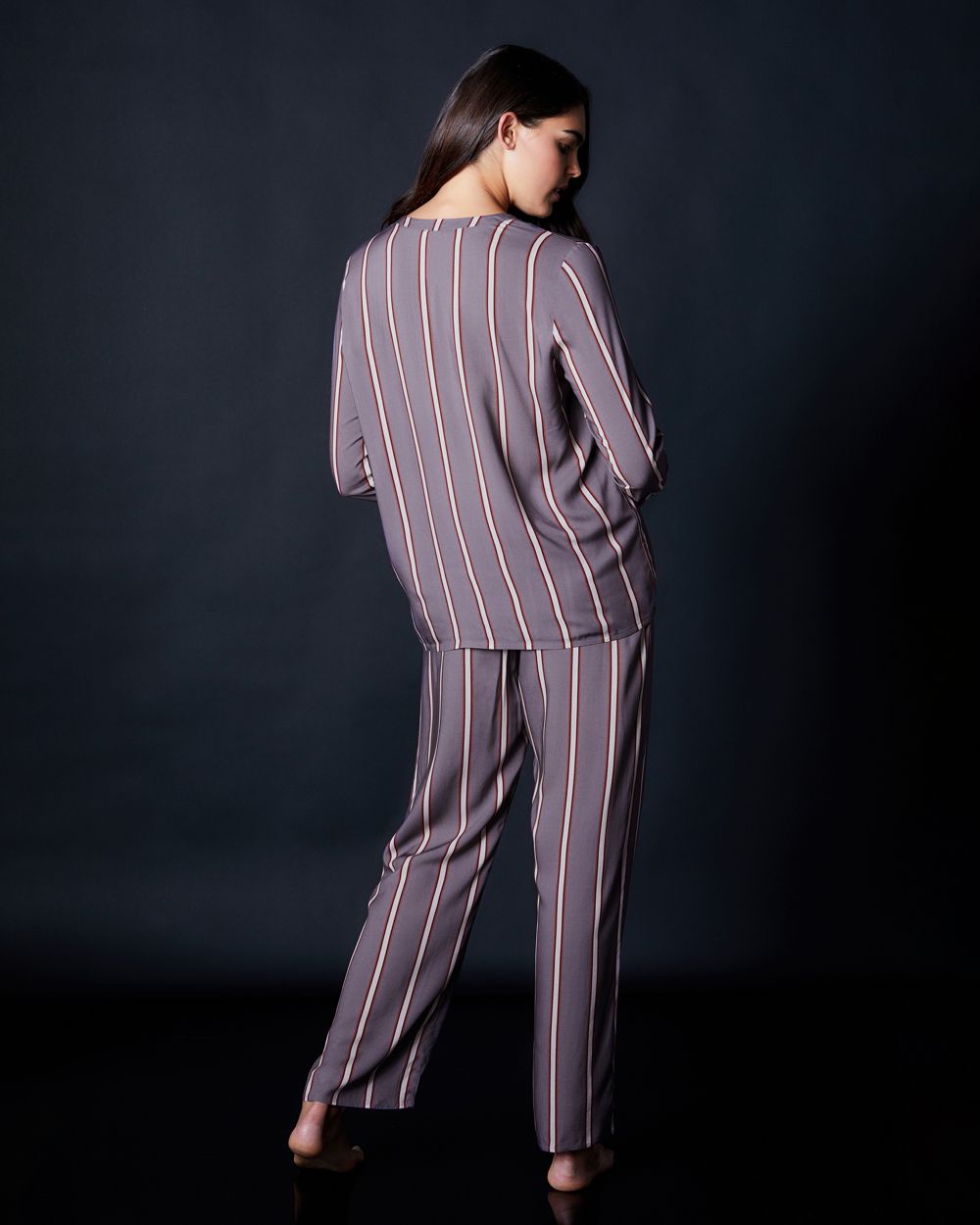 Woven Long Sleeve Pajama Shirt
