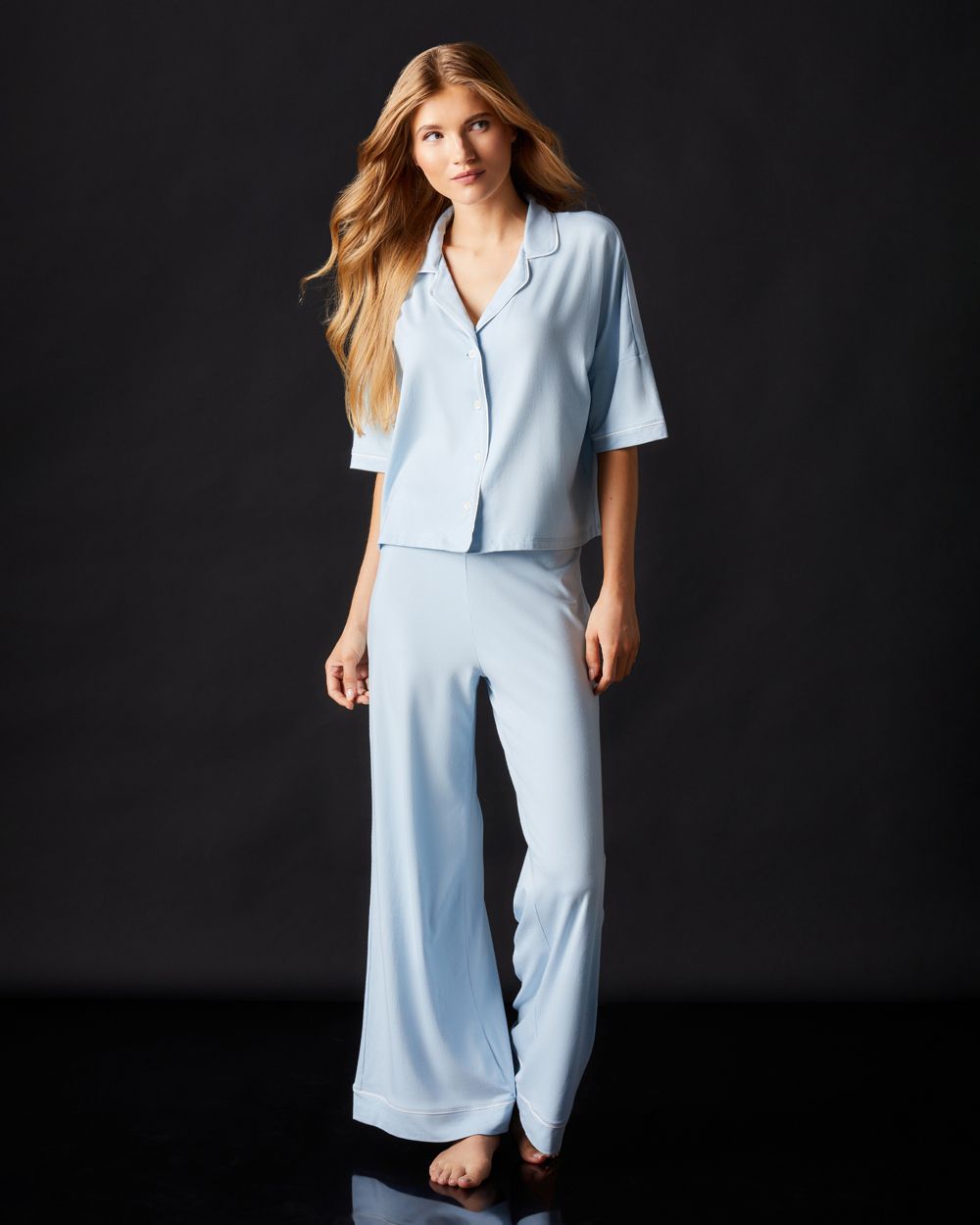 Lilly Boxy Crop Short Sleeve & Wide Leg Pant