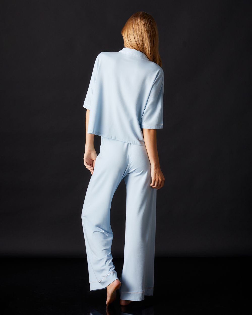 Lilly Boxy Crop Short Sleeve & Wide Leg Pant