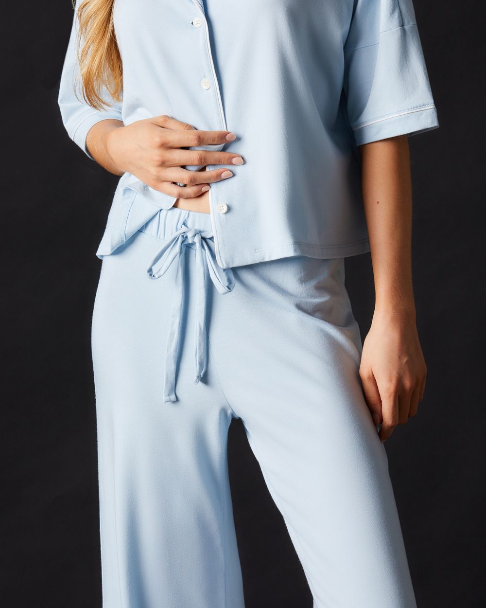 Lilly Boxy Crop Short Sleeve & Wide Leg Pant