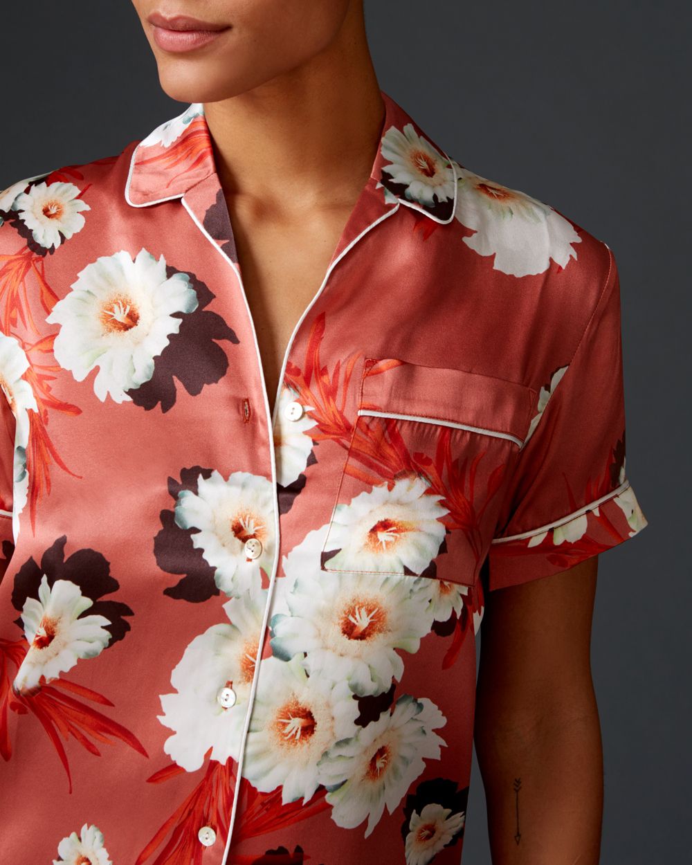 Desert Bloom Short Sleeve Pyjama Shirt