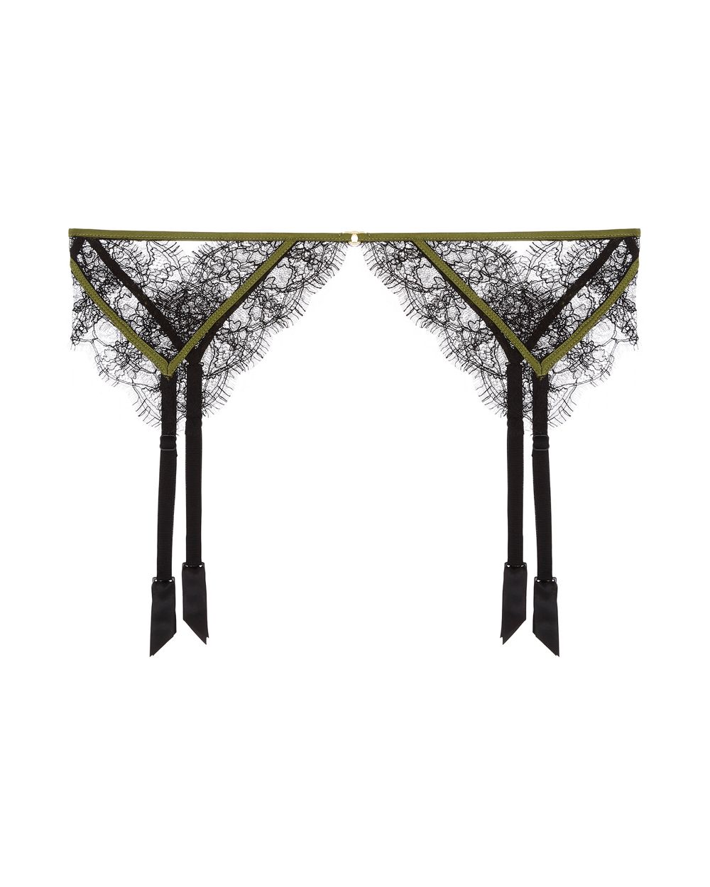 Lace Inset Garter Belt