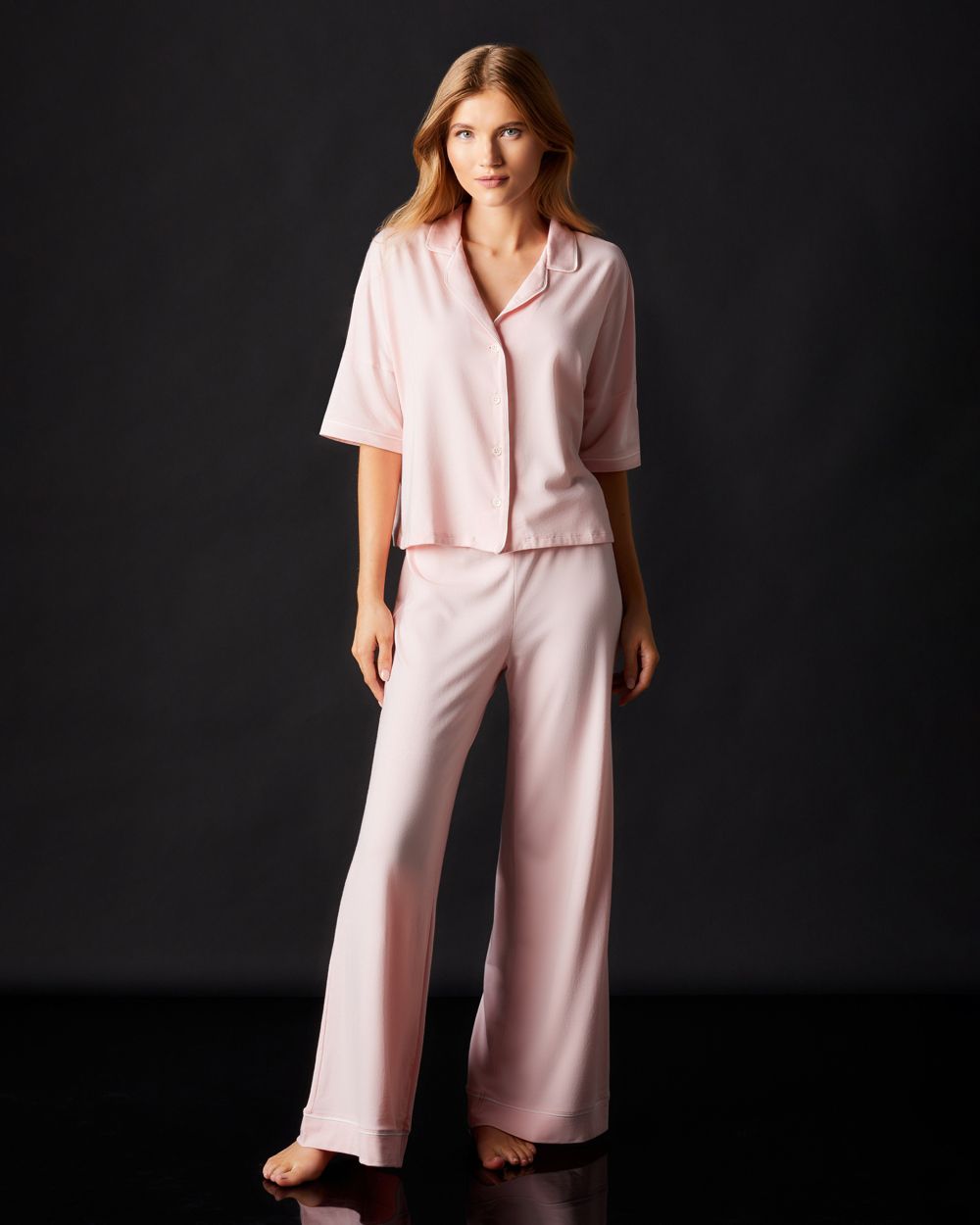 Lilly Boxy Crop Short Sleeve & Wide Leg Pant